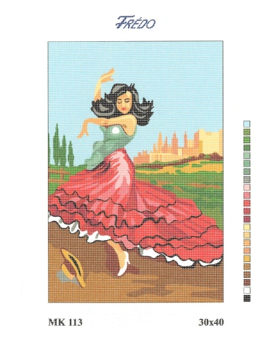 Vyšívací sada 30x40 cm, vzor MK-113 Vyšívací sada 30x40 cm, vzor MK-113