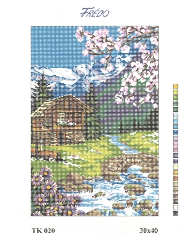 Vyšívací sada 30x40 cm, vzor TK-020 Vyšívací sada 30x40 cm, vzor TK-020