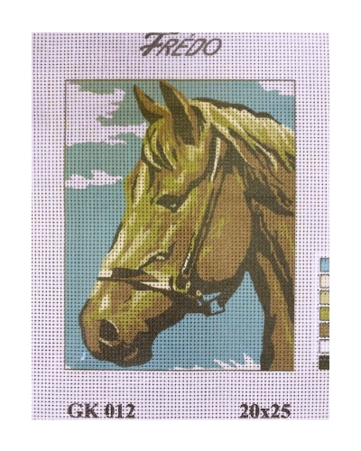 Vyšívací sada 20x25 cm, vzor GK-012 - kůň