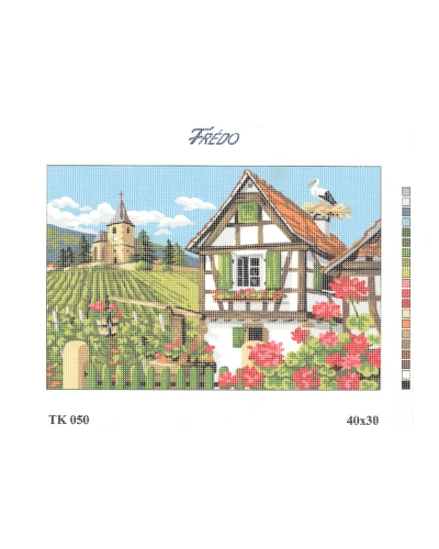 Vyšívací sada 40x30 cm, vzor TK-050 Vyšívací sada 40x30 cm, vzor TK-050