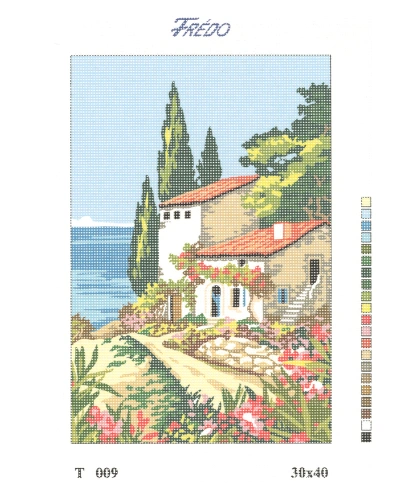 Vyšívací sada 30x40 cm, vzor T-009 Vyšívací sada 30x40 cm, vzor T-009