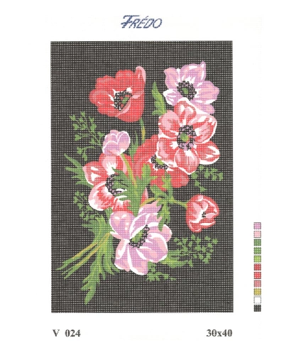 Vyšívací sada 30x40 cm, vzor V-024 Vyšívací sada 30x40 cm, vzor V-024