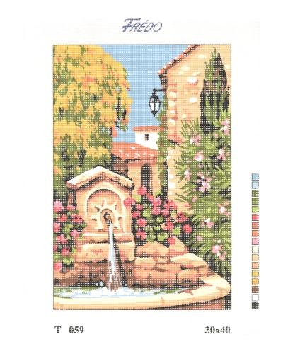 Vyšívací sada 30x40 cm, vzor T-059 Vyšívací sada 30x40 cm, vzor T-059