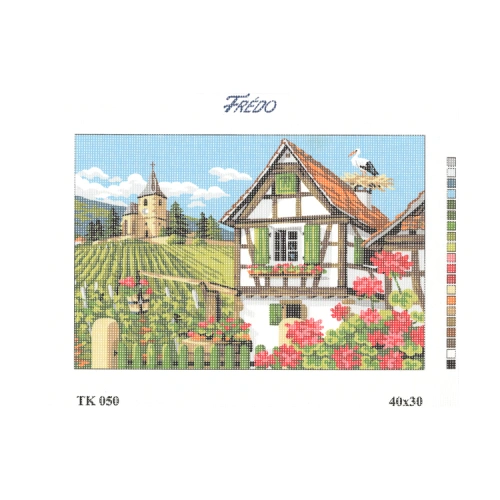 Vyšívací sada 40x30 cm, vzor TK-050 Vyšívací sada 40x30 cm, vzor TK-050