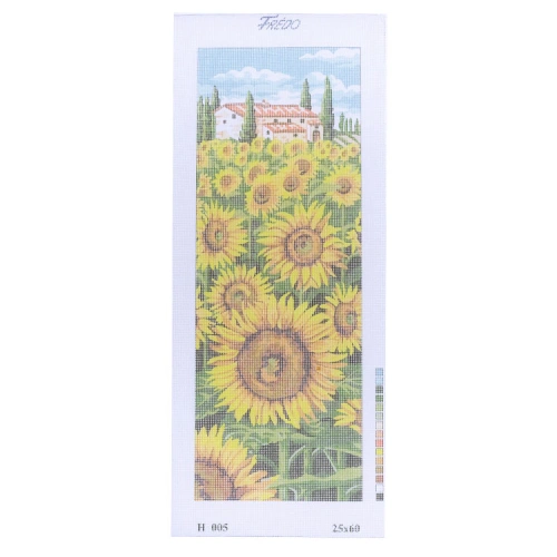 Vyšívací předloha 25x60, slunečnice Vyšívací předloha 25x60, slunečnice