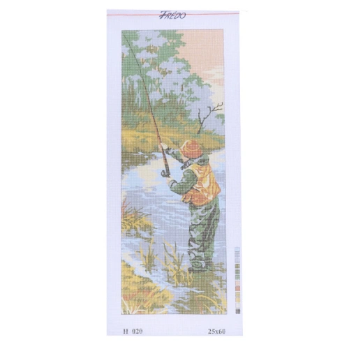 Vyšívací předloha 25x60, rybář Vyšívací předloha 25x60, rybář