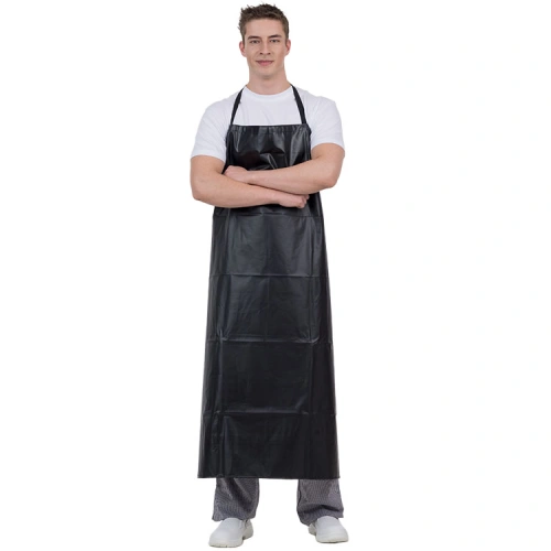 Pánská pracovní zástěra s láclem, černá