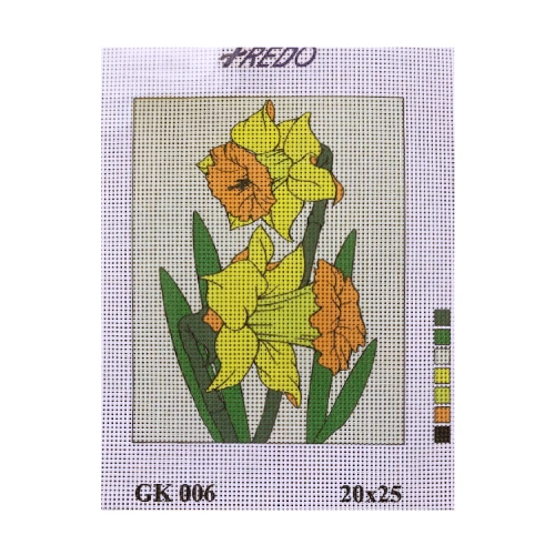 Vyšívací sada 20x25 cm, vzor GK-006 - narcis Vyšívací sada 20x25 cm, vzor GK-006 - narcis