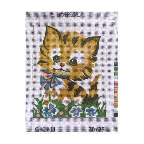 Vyšívací sada 20x25 cm, vzor GK-011 - kočička